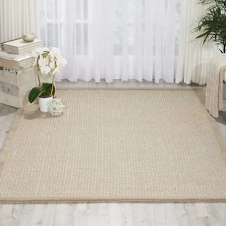 7'9" x 9'9" Taupe/Ivory Rectangle Rug